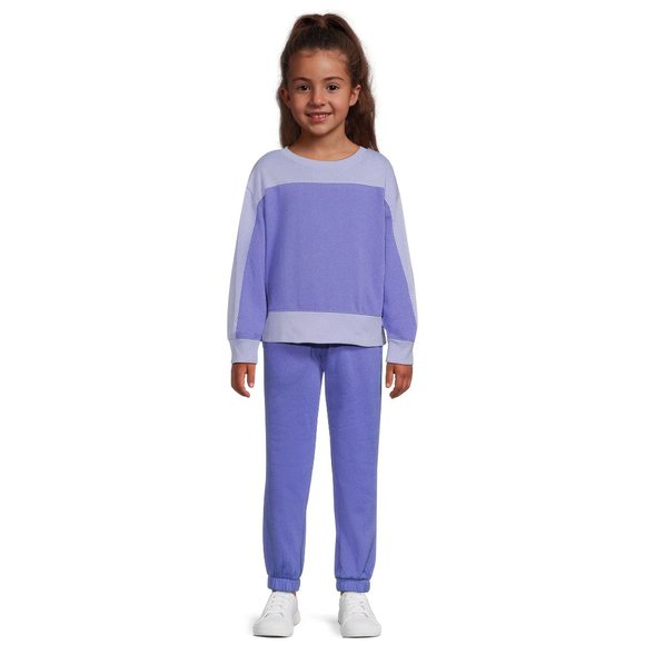 NWT Athletic Works Girls’ Fleece Sweatshirt and Sweatpants Set, 2-Piece, 18 Plus - Picture 1 of 5